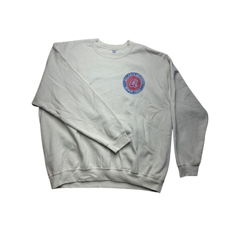 Gildan Atlanta Braves Morgan Wallen 98 Crewneck Sweatshirt Cream 2XL